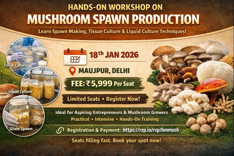 Hands-On Workshop on Mushroom Spawn Production