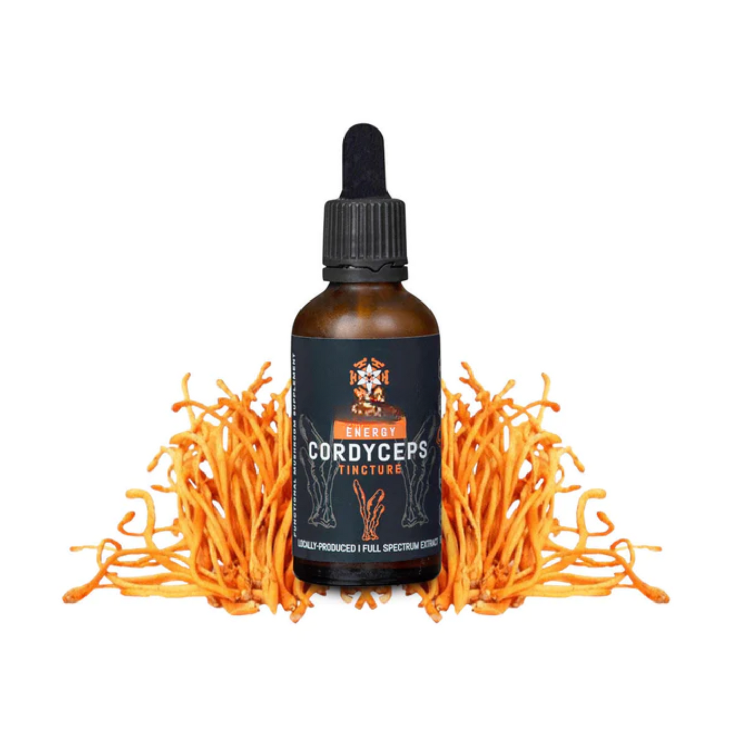 Cordyceps Mushroom Extract Tincture, Boosts Energy & Athletic Performance, 30ml Bottle, 60 Servings, Natural Supplement for Stamina and Endurance, Single Pack